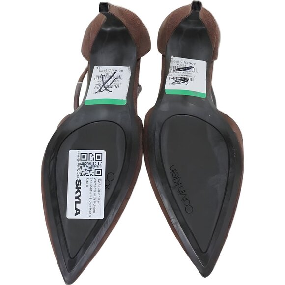 Calvin Klein Hilda Pointed Toe Brown Heels for Women Size 8 - Picture 6 of 6